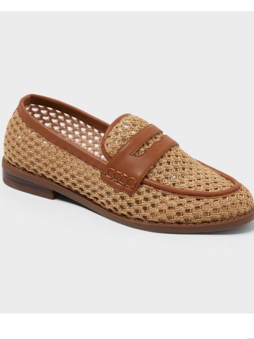 Universal Thread Natural Cove Woven Penny Loafer Shoes Memory Foam NWT Size 7 - Picture 3 of 7